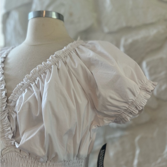 Danielle Bernstein White Poplin Maxi Dress 2X - Picture 5 of 10